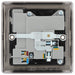 BG NBN21U2B Nexus Metal Single Socket + 2x USB - Black Insert - Black Nickel - westbasedirect.com