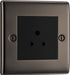 BG NBN28B Nexus Metal Unswitched Round Pin Socket 2A - Black Insert - Black Nickel - westbasedirect.com