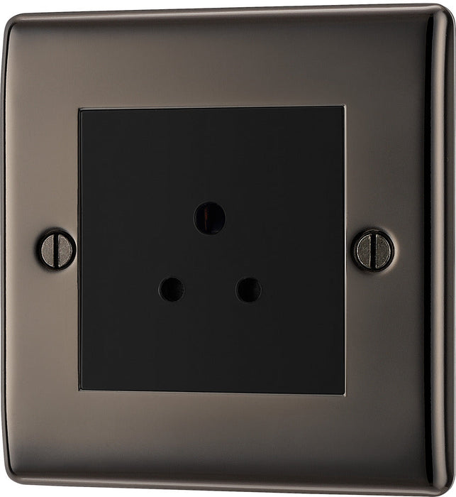 BG NBN28B Nexus Metal Unswitched Round Pin Socket 2A - Black Insert - Black Nickel - westbasedirect.com