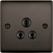 BG NBN29B Nexus Metal Unswitched Round Pin Socket 5A - Black Insert - Black Nickel - westbasedirect.com