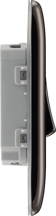 BG NBN42 Nexus Metal Double Light Switch 10A - Black Nickel (10 Pack) - westbasedirect.com