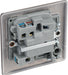 BG NBN53 Nexus Metal Switched Spur + Neon + Cable Outlet - Black Nickel - westbasedirect.com