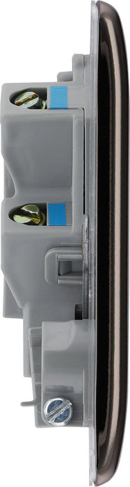 BG NBN55 Nexus Metal Unswitched Spur + Cable Outlet - Black Nickel - westbasedirect.com