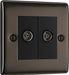 BG NBN66 Nexus Metal Diplex TV/FM Socket - Black Nickel - westbasedirect.com