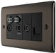 BG NBN69 Nexus Metal Quadplex TV FM SAT (x2) - Black Nickel - westbasedirect.com