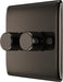 BG NBN82P Nexus Metal 2-Way Double Leading Edge Dimmer Push On/Off - Black Nickel - westbasedirect.com