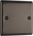 BG NBN94 Nexus Metal Single Blanking Plate - Black Nickel - westbasedirect.com