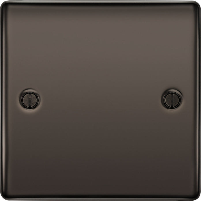 BG NBN94 Nexus Metal Single Blanking Plate - Black Nickel - westbasedirect.com