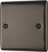 BG NBN94 Nexus Metal Single Blanking Plate - Black Nickel - westbasedirect.com