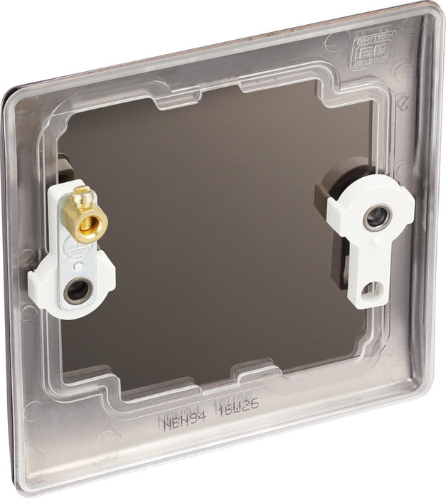 BG NBN94 Nexus Metal Single Blanking Plate - Black Nickel - westbasedirect.com