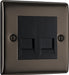 BG NBNBTM2 Nexus Metal Double Master Telephone Socket - Black Nickel - westbasedirect.com