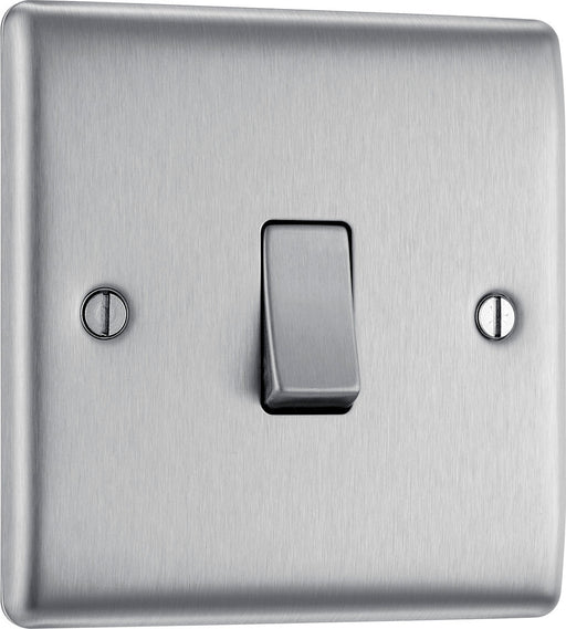 BG NBS12 Nexus Metal 10AX 2-Way Single Light Switch - Brushed Steel (10 Pack) - westbasedirect.com