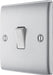 BG NBS12 Nexus Metal 10AX 2-Way Single Light Switch - Brushed Steel - westbasedirect.com