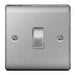 BG NBS13 Nexus Metal Intermediate Light Switch 10A - Brushed Steel - westbasedirect.com