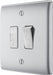 BG NBS15F Nexus Metal Triple Pole Fused Fan Isolator Switch 10A - Brushed Steel - westbasedirect.com