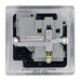 BG NBS21B Nexus Metal Single Socket 13A /Black Insert - Brushed Steel - westbasedirect.com