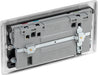 BG NBS22U3B Nexus Metal Double Socket + 2x USB(3.1A) /Black Insert - Brushed Steel (10 Pack) - westbasedirect.com