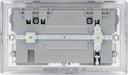 BG NBS22U3W Nexus Metal Double Socket + 2x USB(3.1A) - White Insert - Brushed Steel (10 Pack) - westbasedirect.com