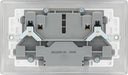 BG NBS22UAC12W Nexus Metal 13A Double Switched Power Socket + USB A+C (12W) - Brushed Steel + White Insert - westbasedirect.com