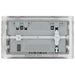 BG NBS22UAC30G Nexus Metal 13A Double Socket + USB A+C (30W) - Grey Insert - Brushed Steel - westbasedirect.com