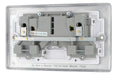 BG NBS22W Nexus Metal Double Socket 13A - White Insert - Brushed Steel - westbasedirect.com