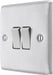 BG NBS42 Nexus Metal Double Light Switch 10A - Brushed Steel (10 Pack) - westbasedirect.com