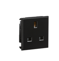 Knightsbridge NET13BK 13A 1G Unswitched Socket Module 50x50mm - Black