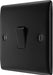 BG NFB13 Nexus Metal Intermediate Light Switch 10A - Matt Black + Black Rocker - westbasedirect.com