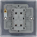 BG NFB13 Nexus Metal Intermediate Light Switch 10A - Matt Black + Black Rocker - westbasedirect.com