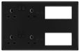 BG NFB222EM8B Nexus Metal 2x 2G Socket 13A + 2x 4 Module Aperture - Matt Black + Black Rocker - westbasedirect.com