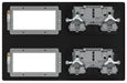 BG NFB222EM8B Nexus Metal 2x 2G Socket 13A + 2x 4 Module Aperture - Matt Black + Black Rocker - westbasedirect.com