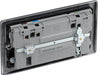 BG NFB22UAC45B Nexus Metal Double Socket + 2xUSB A+C(45W) - Black Insert - Matt Black + Black Rocker - westbasedirect.com