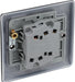 BG NFB42 Nexus Metal Double Light Switch 10A - Matt Black + Black Rocker (5 Pack) - westbasedirect.com