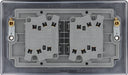 BG NFB44 Nexus Metal Quad Light Switch 10A - Matt Black + Black Rocker - westbasedirect.com