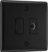 BG NFB55 Nexus Metal Unswitched Spur + Cable Outlet - Matt Black + Black Rocker - westbasedirect.com