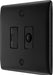 BG NFB55 Nexus Metal Unswitched Spur + Cable Outlet - Matt Black + Black Rocker - westbasedirect.com