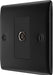 BG NFB62 Nexus Metal Isolated TV Aerial Socket - Matt Black + Black Rocker - westbasedirect.com