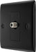 BG NFB64 Nexus Metal 1 Gang Satellite Socket - Matt Black + Black Rocker - westbasedirect.com