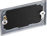 BG NFB95 Nexus Metal Double Blanking Plate - Matt Black - westbasedirect.com