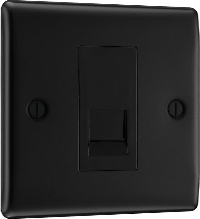 BG NFBBTM1 Nexus Metal Master Telephone Socket - Matt Black - westbasedirect.com