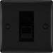 BG NFBBTM1 Nexus Metal Master Telephone Socket - Matt Black - westbasedirect.com