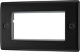 BG NFBEMR4 Nexus Metal Quad Euro Module Faceplate - Matt Black - westbasedirect.com