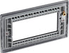 BG NFBEMR4 Nexus Metal Quad Euro Module Faceplate - Matt Black - westbasedirect.com