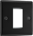 BG NFBEMS1 Nexus Metal Single Euro Module Faceplate - Matt Black - westbasedirect.com