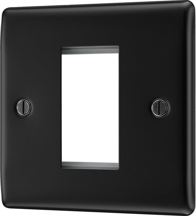 BG NFBEMS1 Nexus Metal Single Euro Module Faceplate - Matt Black - westbasedirect.com