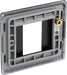 BG NFBEMS1 Nexus Metal Single Euro Module Faceplate - Matt Black - westbasedirect.com