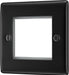 BG NFBEMS2 Nexus Metal Twin Euro Module Faceplate - Matt Black - westbasedirect.com