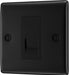 BG NFBRJ111 Nexus Metal RJ11 Single Data Outlet Socket - Matt Black - westbasedirect.com