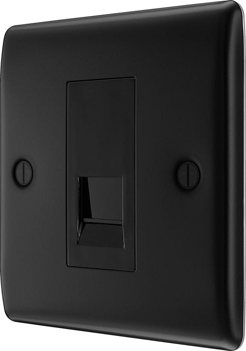 BG NFBRJ111 Nexus Metal RJ11 Single Data Outlet Socket - Matt Black - westbasedirect.com