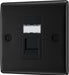 BG NFBRJ451 Nexus Metal RJ45 Single Data Outlet Socket - Matt Black - westbasedirect.com